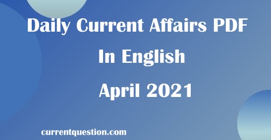 Current Affairs Pdf In English