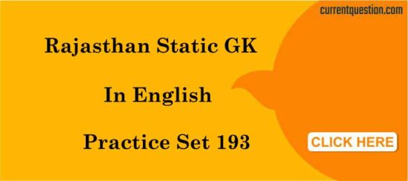 Rajasthan Static GK In English