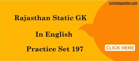 Rajasthan Static GK In English